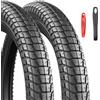 MEGHNA Confezione da 2 pneumatici pieghevoli da 20 pollici, 20 x 1,95/2,1/2,25, guaina compatibile 50/53/57-406, pneumatici per bici da 20 pollici, MTB/BMX (2 pneumatici+2 tubi, 20 x 2,25)