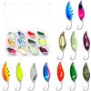 SHENGYIG Lame Colorate Cucchiaini Pesca, Set di 12 Esche Artificiali Spinning, Forma di Cucchiaio esche da pesca, Set di Esche da 3,5g, Adatto per la Pesca di Truite, Salmone e Persico