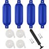 NEWFUN 4PC Parabordi Per Barca Marine,50x14cm Boe Nere Gonfiabili,Comprese Le Linee Dei Parafanghi,Compresa La Pompa,Quattro Spine d'Aria, PVC Bumper Barca per Imbarcazioni per imbarcazioni da 3 a 6 metri
