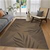 SIXHOME Tappeto robusto per interni ed esterni con aspetto in juta naturale, adatto per patio e giardino 120 * 180cm Marrone Foglie