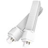 QLEE Luce Diurna Naturale Gx24q Lampadina LED A 4 Pin PL-C Retrofit Lampada Fluorescente Compatta Di Ricambio 26W 1400Lm 314° Ruota libera Lampadina Verde Da Incasso Orizzontale G24q 12w 4000k 2 Pcs