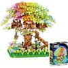 Danbghyuo Sakura Albero Casa Costruire Blocco,fai da te Sakura,1345 PCS Kit Di Costruzione Dell'albero Di Sakura,Sakura Giocattoli Di Costruzione Della Casa,Regalo della collezione creativa giapponese fai da te