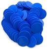 Smartdealspro Mini contatori di apprendimento in plastica opaca, gettoni per giochi di fiches da poker, con scatola portaoggetti, blu, 40 mm