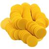Smartdealspro 100 gettoni da poker opache in plastica, 40 mm, con scatola di immagazzinaggio (giallo)