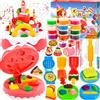 BBLTIFF Pasta Modellabile Bambini, 51 Pezzi Formine Plastilina per Bambini, Include Macchina per l'argilla Della Torta con Musica e 12 di Plastilina, Giochi Plastilina Bambini per Bambini 3-12 Anni