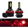 SOCAL-LED LIGHTING 2x H11 H8 Lampadina fendinebbia a LED Advanced 3030 SMD Lampada DRL di marcia diurna colorata luminosa, Rosso