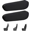 LONGHAO 2 Pcs, Coperchio Bracciolo Centrale Auto Sedile Anteriore, Nero, Copertura Accessori Seggiolino Auto