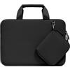 MOSISO 14 Pollici Custodia Borsa, Porta PC Laptop Compatibile con HP Lenovo Dell ASUS Acer, HP Stream, Dell Latitude, Lenovo IdeaPad, Borsa Computer Neoprene Maniglia&Borse Piccola Staccabile, Nero
