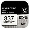 AKIBA Batteria a bottone orologio Maxel 337 SR416SW Ossido d'argento 1,55 V