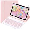 leleyo Custodia tastiera per iPad mini A17 Pro/mini6 8.3 pollici cover tastiera wireless magnetica rimovibile QWERTY per iPad mini 2024(Rosa)