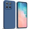 WBWONE Cover per Huawei Honor X8 5G / X6 / Honor 70 Lite, Anti-Graffio Antiurto Custodia in Morbida Silicone TPU Protettiva Case con Fodera in Tessuto - Blu