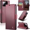 Rerzoiro Cover per Xiaomi 14 Custodia Portafoglio [Blocco RFID] Premium Pelle PU Wallet Case Flip Libro con Porta Carte Slot Supporto Flip Case per Xiaomi 14, Rosso