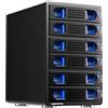 cenmate Enclosure per disco rigido da 6 alloggiamenti con ventola per 2.5/3.5 SATA HDD/SSD con USB A/C 3.0, supporto hot swappable, espansione margherita, alloggiamento HDD senza attrezzi, DAS (NO RAID/NAS)