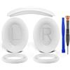 SOULWIT Cuscinetti Auricolari + Fascia + Protezione in Silicone per i Padiglioni Auricolari, Kit di Ricambio per Bose QuietComfort 35 QC35, QC35 ii Cuffie (Bianco)