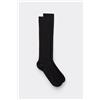 Intimissimi Calze Lunghe Cotone Soft A Coste Nero