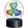 EUROMARKETING 90 S.R.L. EURO MARKETING MANUFACTURING PLEXY LIGHT LOVE YOU - Lampada LED multicolore, in plexyglass