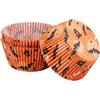 Zenker Set 50 Pirottini in Carta per Cupcake e Muffin, Tema Halloween con Pipistrelli e Fantasmini, pirottini per muffin e cupcake Resistenti al Calore 220°C, Carta Certificata FSC, Monouso, Ø7x3 cm
