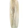 DRW Vaso da pavimento rotondo in ceramica in oro 15 x 40 cm
