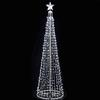 BAKAJI Albero di Natale Luminoso 280 CM Led Luci con Giochi di Luce Struttura in Metallo Decorazione Natalizia Design Minimal Artificiale Arredamento Natalizio Addobbo (Bianco Freddo 753 LED)