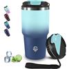 Grsta 20oz Tazza Termica, Termos Caffè Ermetica Portatile, Isolata Sottovuoto In Acciaio Inox, Bicchiere Termico per Bevande Calde e Fredde, A Prova di Perdite Tumbler Termico