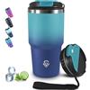 Grsta 20oz Tumbler Termico, Termos Caffè Ermetica Portatile, Tazza Termica per Bevande Calde e Fredde, A Prova di Perdite Bicchiere Termico, Isolata Sottovuoto In Acciaio Inox