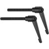QUARKZMAN 2Pz M10 x 90mm Manopole Regolabili con Filettatura Maschio Nero | Pulsante di Rilascio Rapido a Scatto Rotante, per Macchine Tornio