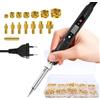 Wowfast Set di saldatore, 388 pezzi, per saldatura, set di inserti filettati, display a LED, temperatura regolabile, 936 punta universale per inserti filettati, dadi di fusione M2 M3 M4 M5 M6 M8