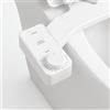 LUXEART NEXORA Bidet Meccanico WC - Sedile con Doppio Getto (Anteriore/Posteriore), Pressione Regolabile, Design Removibile, Facile Installazione Senza Elettricità - Igiene Intima Quotidiana