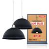 LEDSONE Paralume nero per plafoniere a sospensione moderno, paralume da 21 cm per cucina, camera da letto o soggiorno, paralume a LED da soffitto, 2 pezzi