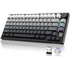 YINDIAO ATTACK SHARK X820 Ultra Gasket Tastiera Meccanica con Schermo TFT e Manopola, Layout ANSI al 75%, 2,4GHz/BT/Cablata, 5 Schiume Fonoassorbenti, Hot-swap, per PC,MAC (Moonlight, Shark Switch)