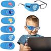 VJUYSW 6 benda occhio pigro bambini per occhiali, riutilizzabili bende oculari per bambini, adatti per l'occhio destro (per il trattamento di occhio pigro, ipovisione, strabismo, ecc.).