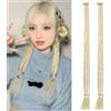 Generic extension capelli clip estensioni della treccia con clip dei capelli 22 pollici 613 biondo sintetico lungo pezzo di capelli intrecciato 2 pcs