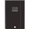 Finocam - Agenda con blocco note DuoUno 2026 1 Giorno Pagina Gennaio 2026 - Dicembre 2026 (12 mesi) Bordeaux Spagnolo