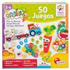 ColorBaby Lisciani Carotina 50 Giochi, Gioco da Tavolo, Penna Elettronica Parlante, Tavola Doppia Faccia, 55 Schede, 24 Biglietti Memo, 10 Puzzle Maxi Poster, 3 Anni 47620