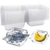 CBMZHF 50 contenitori per alimenti in plastica trasparente con coperchio, 10 x 10 x 7 cm, usa e getta