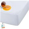 VALENTIA MEDICAL - Coprimaterasso Matrimoniale Impermeabile 160x200-100% Cotone - Proteggi Materasso Impermeable - Lavabili, Elastici, Regolabili e Assorbenti - Prodotto in Spagna - Oeko-Tex