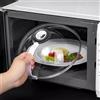 BeSokar Coperchio per microonde, copertura per microonde senza BPA con manico, resistente al calore fino a 200°C, protezione anti-spruzzi per microonde, facile da pulire