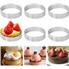 Lytonix 6 Pezzi Anello Microforato Crostata in Acciaio Inox, 6 x 2 cm, Rotondo Crumpet Rings Perforati, Anelli per Crostate Circolari con Fori per Cuocere Muffin, Biscotti, Mini Torte, Mini Pizze, Mousse