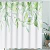 Feagar Tenda Doccia 200x200 - Design a Foglie Verdi in Poliestere Impermeabile, Antimuffa e Lavabile con 12 Ganci, Tenda per Doccia e Vasca