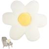 Syvory Cuscini di Fiori,Cuscini da Pavimento Fiore,Cuscino Decorativo Margherita per Cameretta Bambini per Camerette, divani, auto（bianco）
