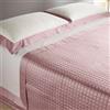Riad Arredo Mahome Completo Lenzuola Matrimoniale Cotone 100% Percalle 300 fili (TC) Balze in Raso - Lenzuolo sotto con angoli 180x200x30cm, Lenzuolo sopra 250x290cm, 2 Federe 80x50cm, Made in Italy (Malva)