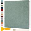 Semfalbuums Album Fotografico Autoadesivo 33x32 CM in Lino Album Portafoto Personalizzabile Scrapbook Photo Album Fotolibro Ricordi Nascita Matrimonio Journal Travel Guest Book, 40 Pagine Verde