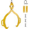 SWAWIS Pinza forestale per Legna e Tronchi in Acciaio Legato, Pinze per Sollevamento di Tronchi Fino a 760mm, capacità di Carico: 1500 kg, Aggrappatore per Legname per Impieghi Gravosi(Giallo)