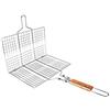Yosoo Health Gear 34×32×2 Griglia Nebbq Rete Rete per Barbecue Clip per Pesce Alla Griglia Outdot in Acciaio Inossidabile, Griglia per Barbecue Portatile Pieghevole da Campeggio per Pesce,