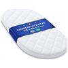 Totsy Baby Materasso da culla BASIC - Ovale materassino bambini per navicella carrozzina passeggino e lettino neonato 35 x 75 Baby materassi antisudore Oeko-Tex