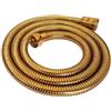 DOTTOR BAGNO SHOP Set Tubo flessibile doccia dorato 2 mt, laccio ricambio doccetta oro in ottone, laccetto vasca doccino bagno 200 cm attacco G1/2
