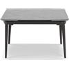 REDÒKASA Tavolo da pranzo 120x90 modello ZANTE allungabile fino a 180 cm con allunghe laterali da 30 cm per sala da pranzo, cucina e soggiorno, design moderno (Pietra Grigia)
