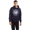 Marvel Retro Shield Logo Hoodie Felpa con Cappuccio, Navy Blue, Small Uomo