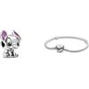 Pandora 798844C01 Perlina Disney Stitch. & Bracciale 590719-17 chiusura a cuore a momenti