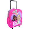 CARTOON Zaino con trolley Barbie borsa per la scuola asilo materna zainetto 32 cm con ruote e manico allungabile
